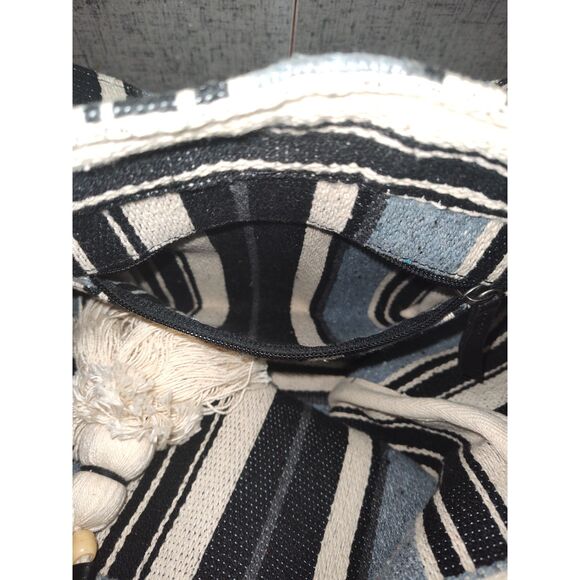 Lucky Brand Striped Canvas Tote Bag - Picture 9 of 9